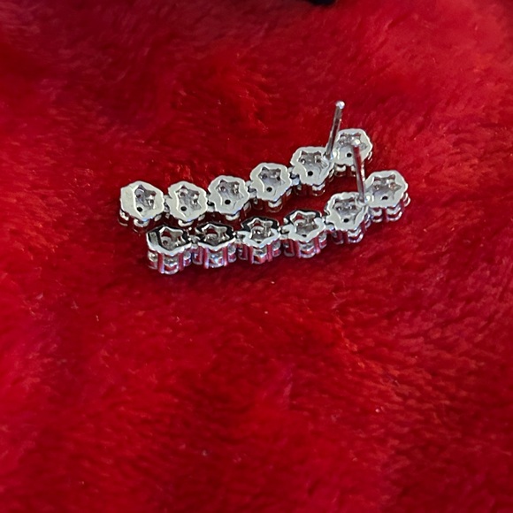 Luxury Moissanite Diamond drop Earrings - Picture 4 of 6
